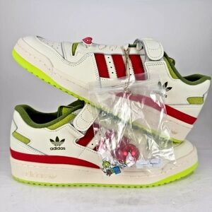 Adidas Forum ‘The Grinch X’ Low-Top Leather Sneakers Men’s Size 11 (NWT)
